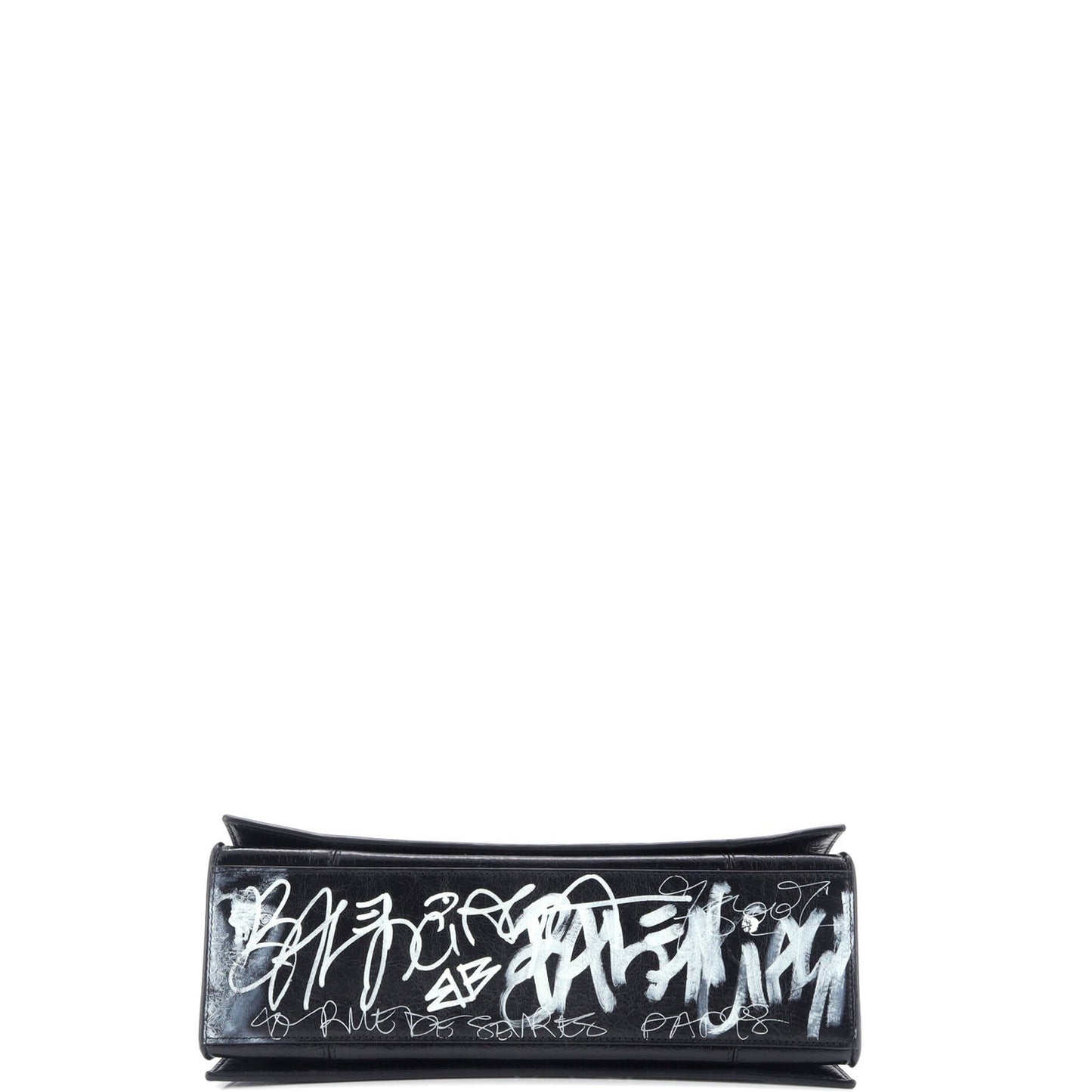 Balenciaga Graffiti Crush Chain Flap Bag Leather Medium