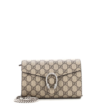 Gucci Dionysus Chain Wallet Gg Coated Canvas Small