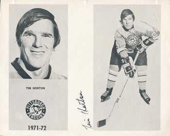 Tim Horton Hof Signed/Autographed 8X10 Photo