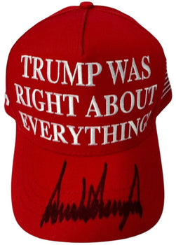 Donald Trump Autographed Red Maga Hat Full Signature (Jsa)