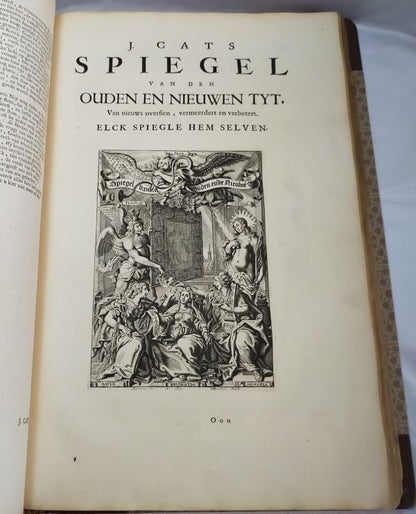 Jacob Cats Alle De Wercken 1700 Emblem Book Dutch Golden Age Folio Illustrated