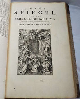 Jacob Cats Alle De Wercken 1700 Emblem Book Dutch Golden Age Folio Illustrated