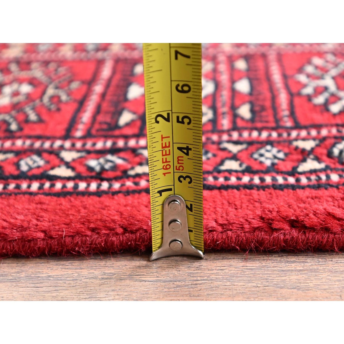 2'7"X8'5" Red Princess Bokara Tribal Medallion Rug Wool Hand Knotted Runner