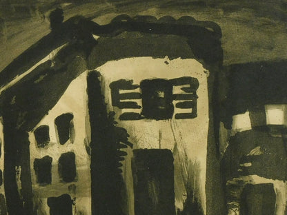 Georges Rouault "Solitary Man (Street)" Miserere Etching 1922  Framed Signed