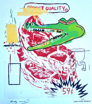 Andy Warhol X Jean-Michel Basquiat Lithograph Coa Signed Numbered 180Ex