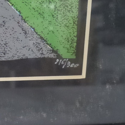 Jean Cocteau Lithograph, Lovers Under The Sun, Signed In Plate Framed France