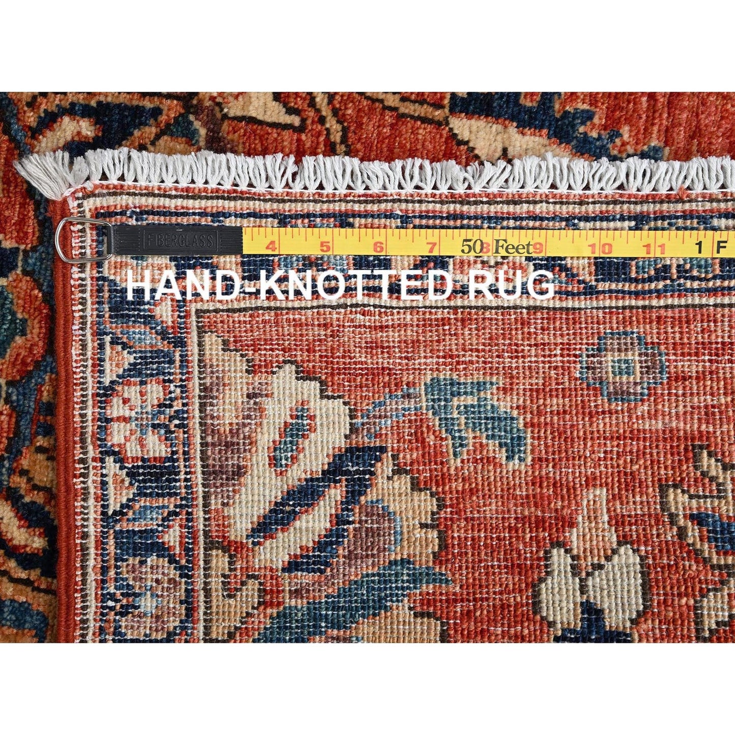 3'X5'2" Red Northwest Zoroastrian Flower Design Pure Wool Hand Knotted Rug