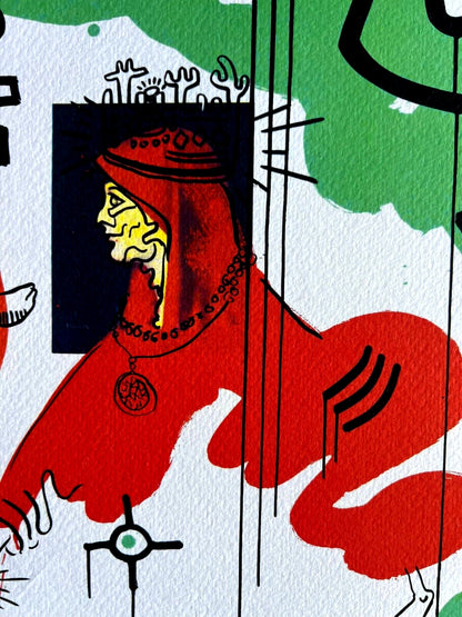 Keith Haring Lithograph Coa Signed Numbered Op Certified