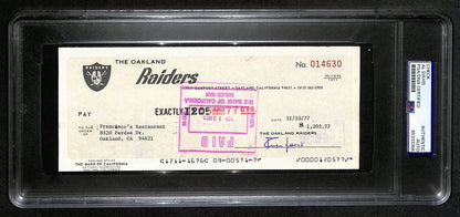 Al Davis Hof Signed/Autographed 8.5X3.5 Bank