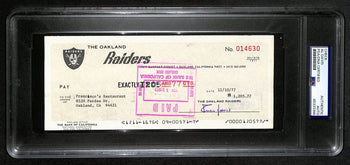 Al Davis Hof Signed/Autographed 8.5X3.5 Bank