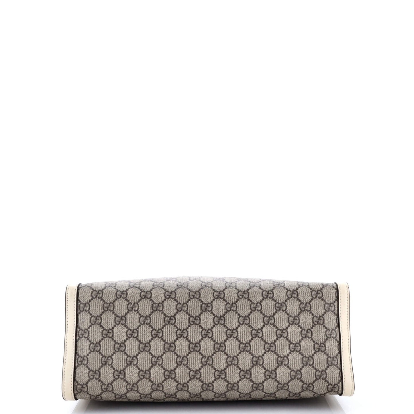 Gucci Padlock Chain Tote Gg Coated Canvas With Leather Medium