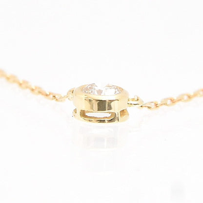 Ahkah Necklace 1P Diamond One-Point Diamond K18 Yellow Gold