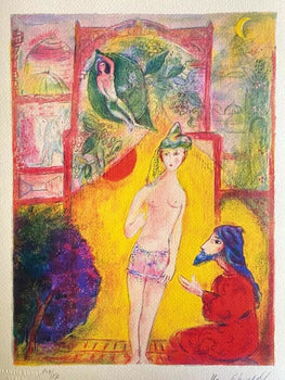 Marc,Chagall Lithograph Coa Original Signed Numbered Collection Stamp