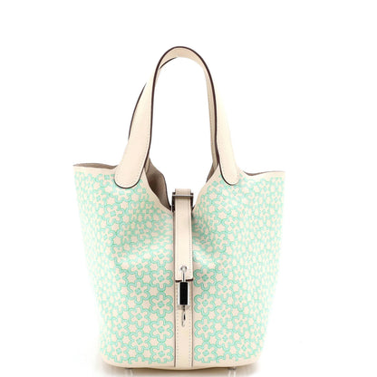 Hermes Picotin Lock Bag Lucky Daisy Printed Swift Pm