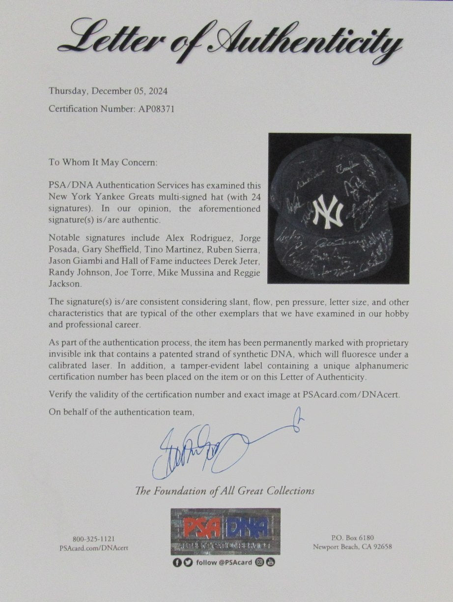 Yankees Greats Multi-Signed (24) New Era Baseball