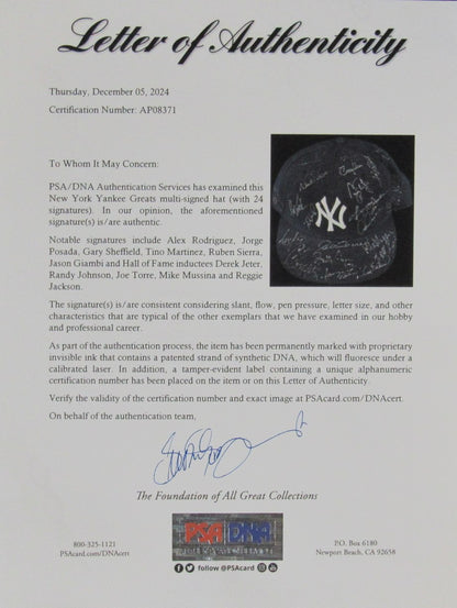 Yankees Greats Multi-Signed (24) New Era Baseball