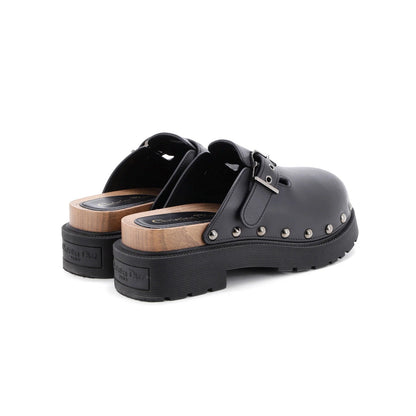 Christian Dior Women'S Diorquake Buckle Clogs Leather