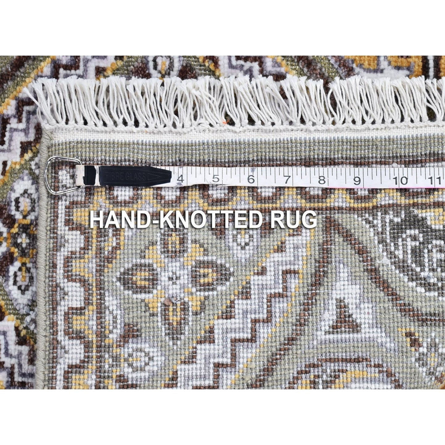 2'6"X22'2" Wool And Silk Mughal Inspired Medallions Design Xl Runner Rug