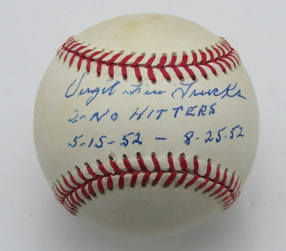 Virgil Trucks Signed/Inscribed Oal Baseball