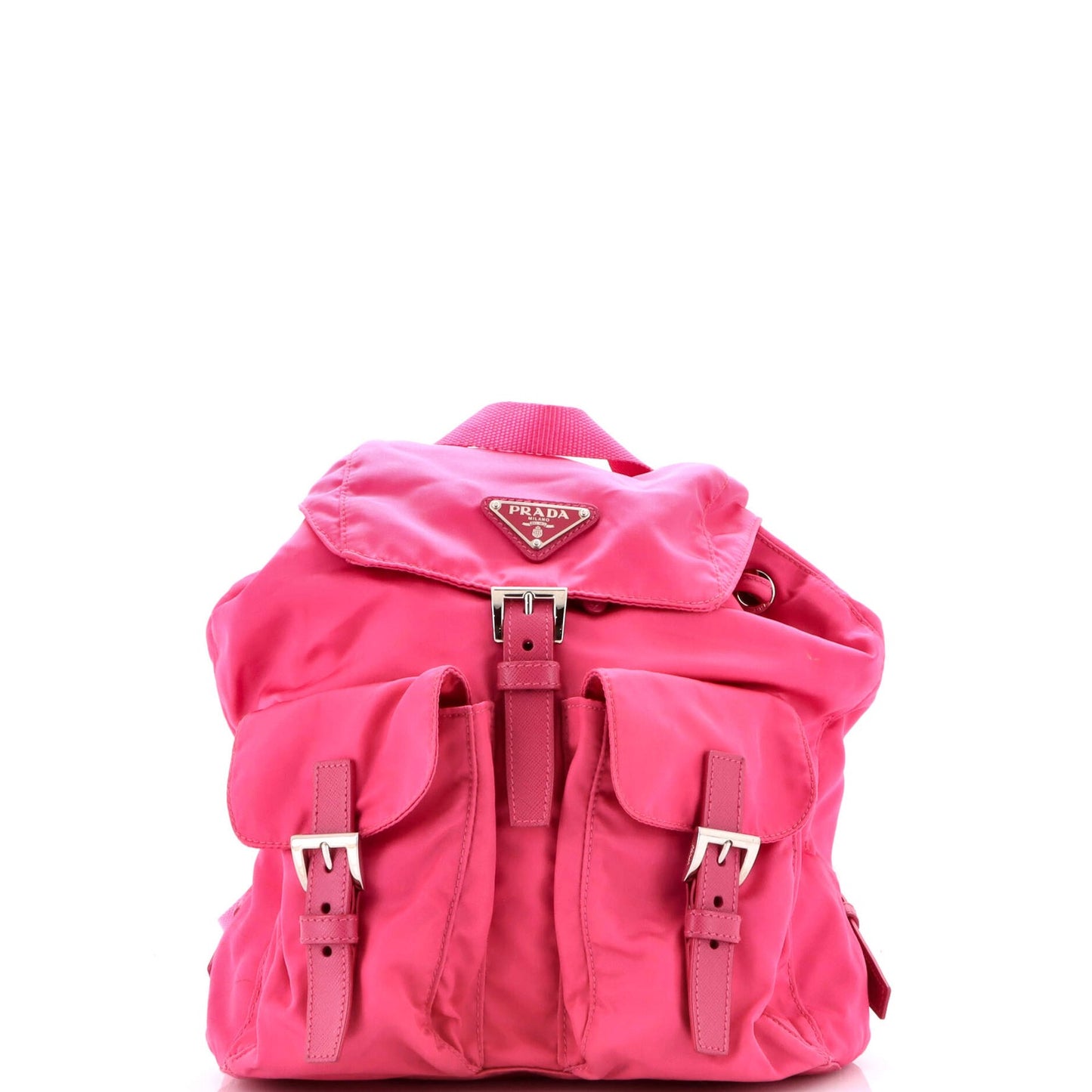 Prada Double Front Pocket Backpack Tessuto Small