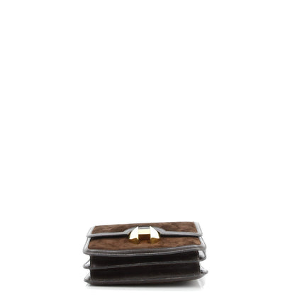 Hermes 2002 Shoulder Bag Doblis Suede With Evercalf 20
