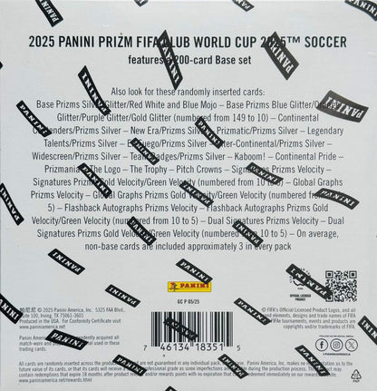 2025 Panini Prizm Fifa Club World Cup Soccer Mega Box