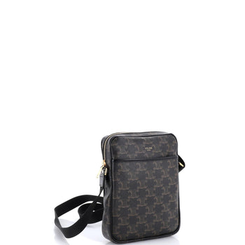 Celine Vertical Messenger Triomphe Coated Canvas