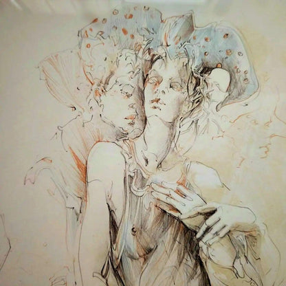 Jurgen Gorg 1990 Original Lithograph " Gondola#1 " Framed Hand Signed Numbered