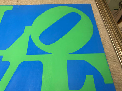 Robert Indiana Love-Stable " Serigraph Pop Art Green, Blue, Re