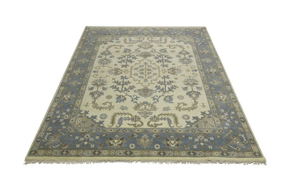 8X10 Ft Oushak Chobi Oriental Rug Floral Design