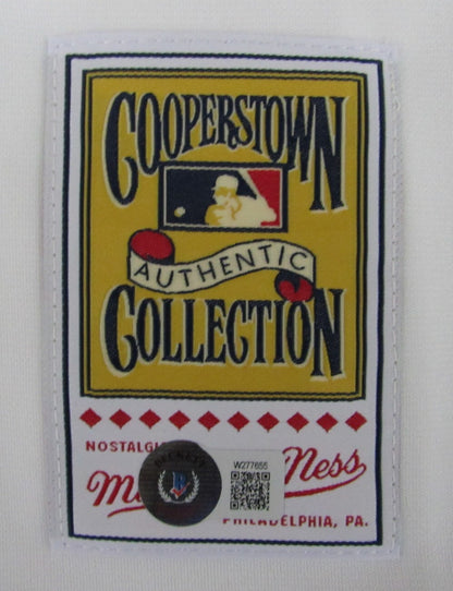 Pedro Martinez Hof Autographed/Ins Mitchell & Ness Jersey Red Sox Beckett 176376