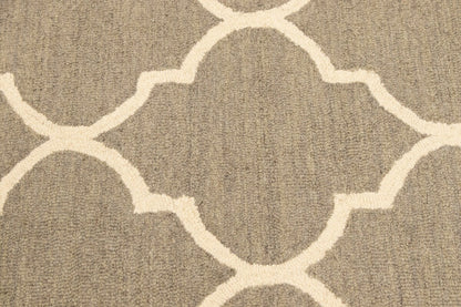 5X8 Ft Hand-Tufted Modern Rug Pastel Brown