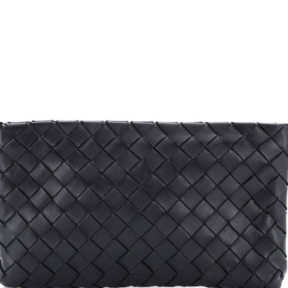 Bottega Veneta Zip Pouch Clutch Intrecciato Nappa Medium