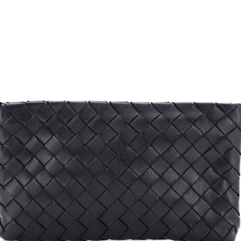 Bottega Veneta Zip Pouch Clutch Intrecciato Nappa Medium