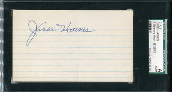 Jesse Haines Autographed 3X5 Card (Sgc/Jsa)