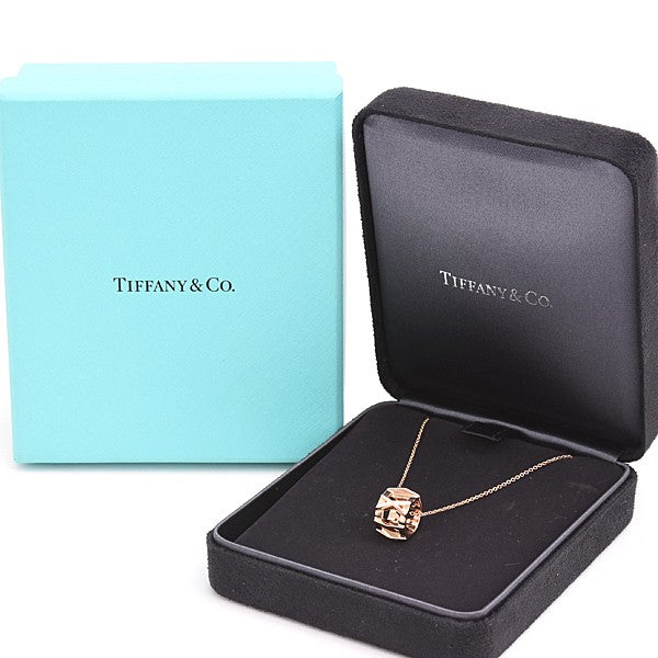 Tiffany & Co. Atlas X Open Pendant Necklace Pink Gold 750Pg