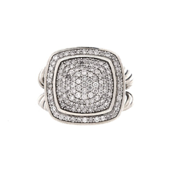 David Yurman Albion Ring Sterling Silver With Pave Diamonds 14Mm