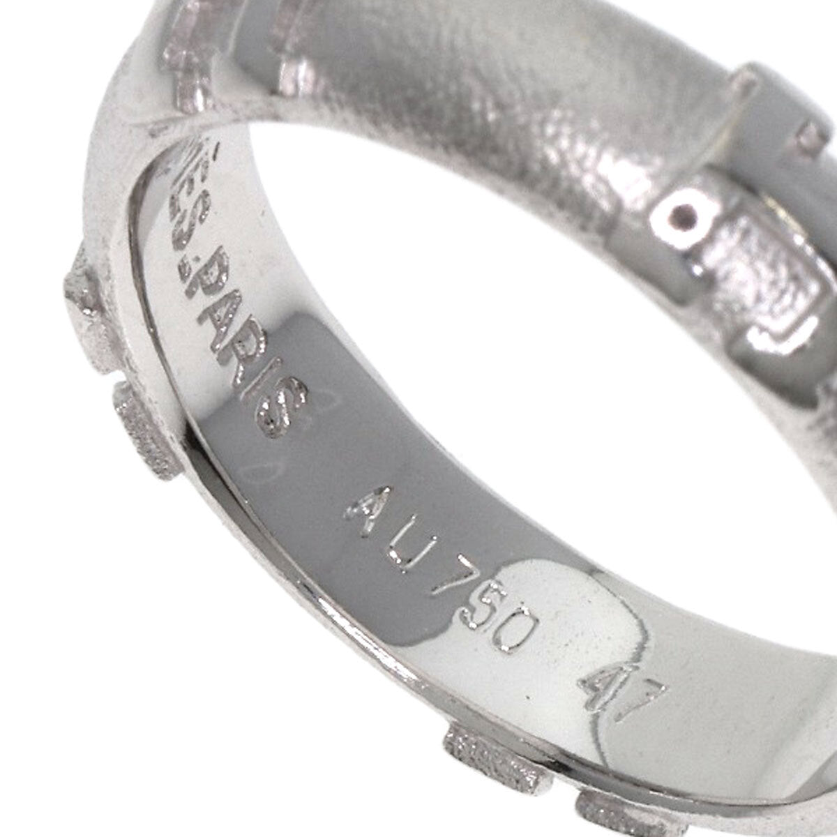 Hermes Fidelite # 47 Ring K18 White Gold Ladies []