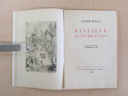 Banlieue Sentimentale By Andr Billy, Illustrated By Hermine David 1St 1928