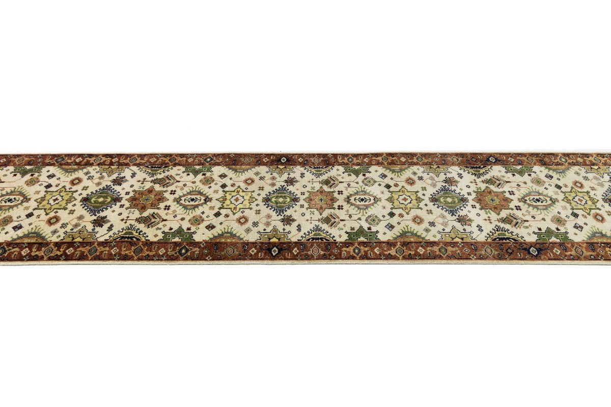 Oriental Karajeh Farmhouse Carpet Runner 3x14 ft Geometric Indo