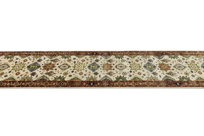 Oriental Karajeh Farmhouse Carpet Runner 3x14 ft Geometric Indo