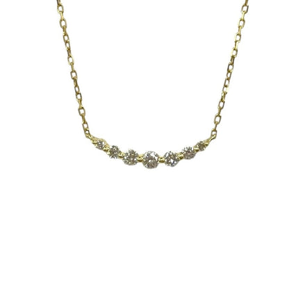Agete Diamond Necklace K18Yg