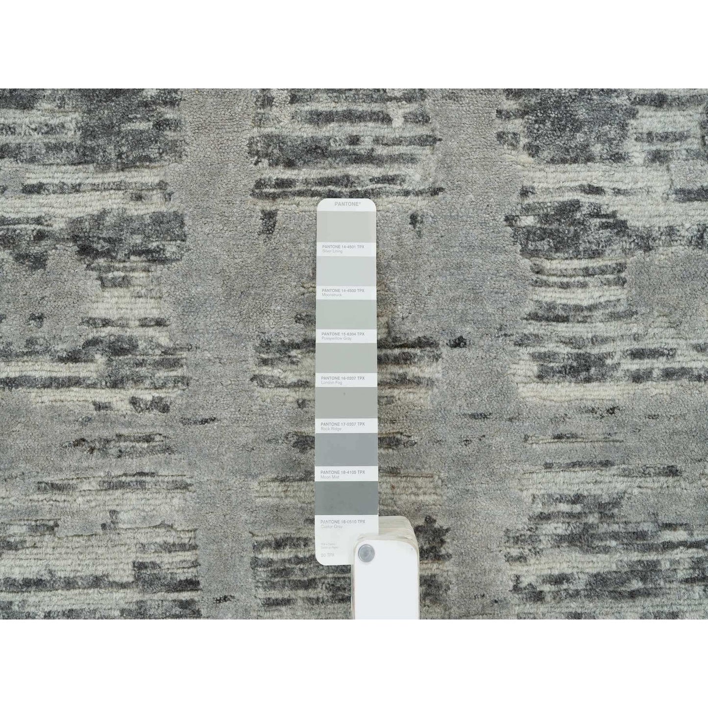 2'7"X27'10" Dark Grey Hand Knotted Xl Runner Oriental Rug
