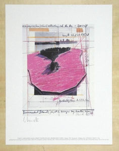 Lithograph Christo "Surrounded Islands" Signed Offset