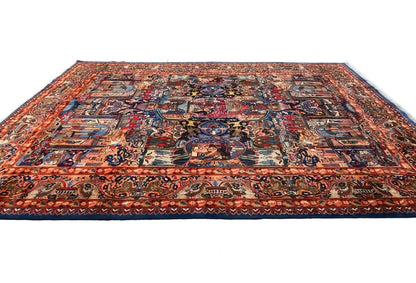 One-Of-A-Kind Semi-Antique Oriental Rug Navy Blue