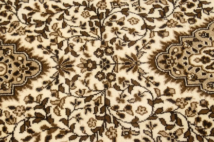 Handmade Kirman Oriental Runner Rug Plush Floral