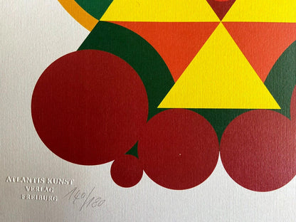Auguste Herbin Lithograph Signed Numbered By Hand Certificate