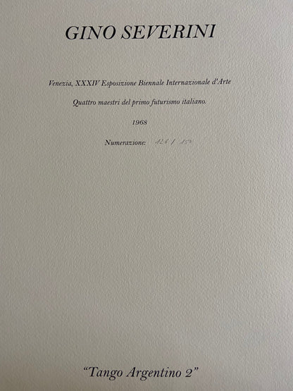 Gino Severini Venice Biennale 1968 Hand-Numbered Coa - Umberto Boccioni