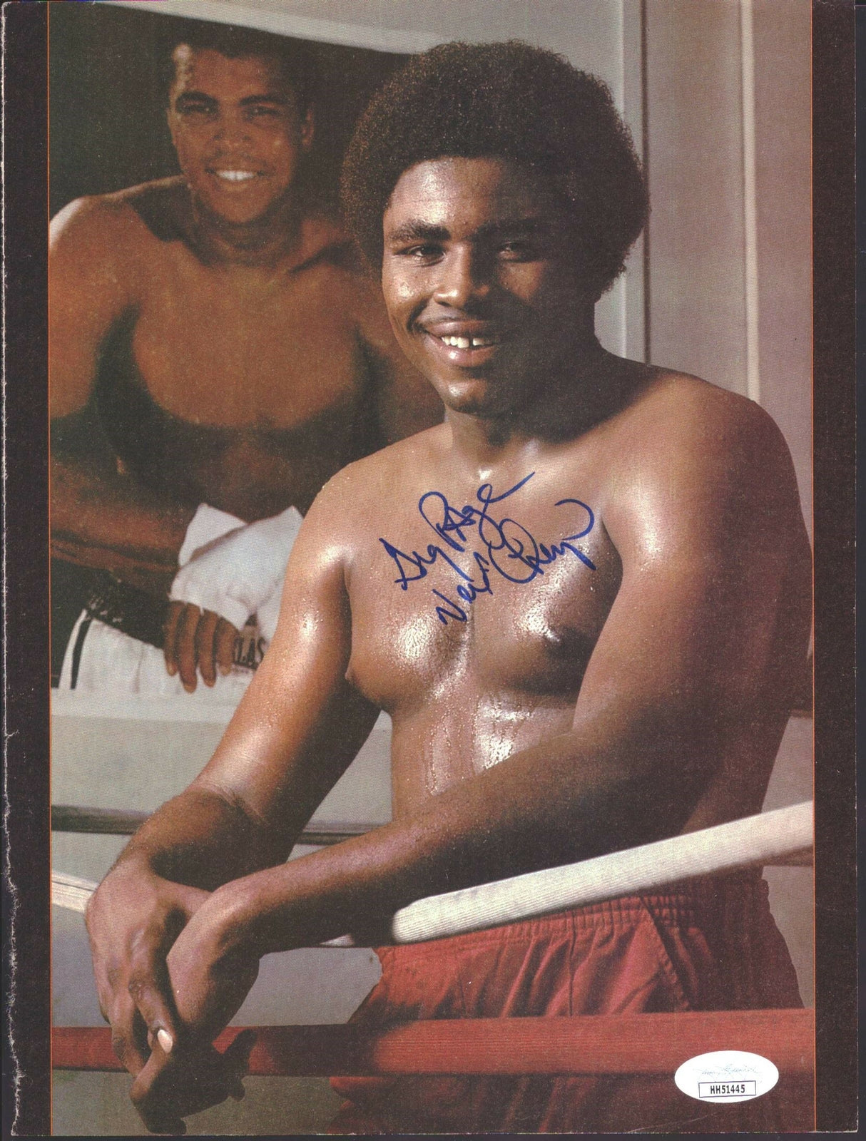 Greg Page Boxing Champ Signed/Inscribed Magazine Photo Jsa 151579