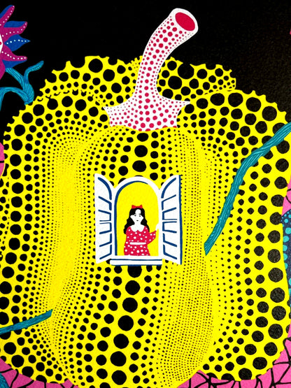Yayoi Kusama Lithograph Mori Art Museum Coa